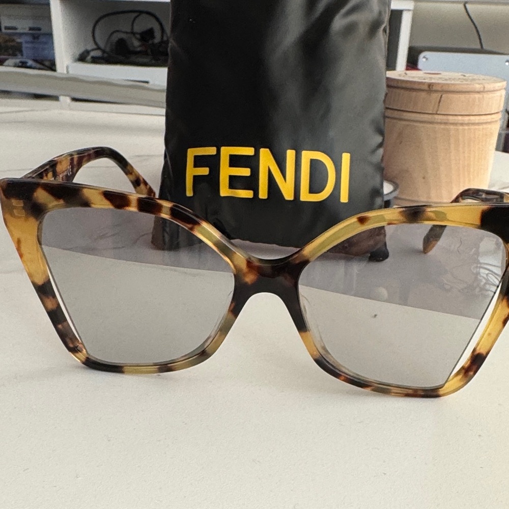 Fendi Leopard Print Cat-Eye Sunglasses